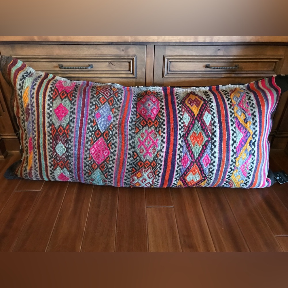 Loloi Large One Of A Kind Turkish Kilim Rug Pillow Cushion Cover
